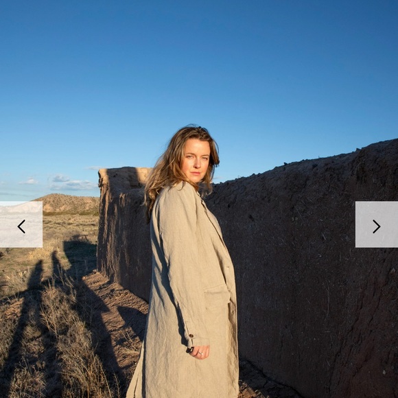 Homefrock button linen walking coat dry women’s size medium - Picture 4 of 10